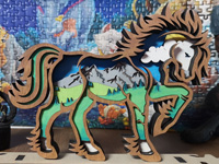 Horský kůň(Vrstvený 3D obraz)